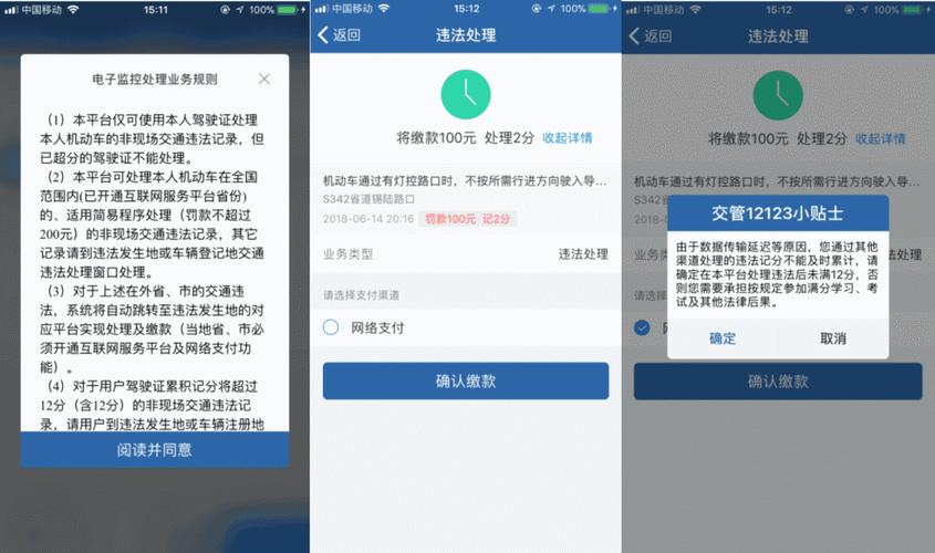 手机上交违章罚款怎么交